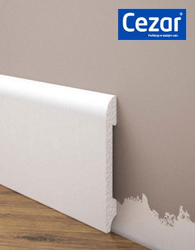 Плинтус под покраску из дюрополимера Элегант LPC - 11с (2.44м.п.) 78х13мм Днепр - изображение 1