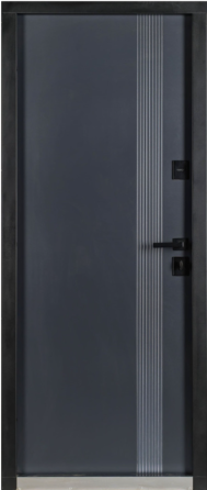 Дверь входная Наши Двери РУБЕЖ Грация ПВХ Антрицит Грация 860х2040 мм Киев