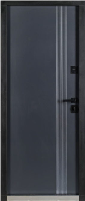 Дверь входная Наши Двери РУБЕЖ Грация ПВХ Антрицит Грация 860х2040 мм Киев - изображение 2