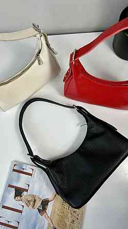 Женская кожаная сумочка, Стильная сумка из натуральной кожи, Маленькая черная сумка на плечеMasterSem Киев