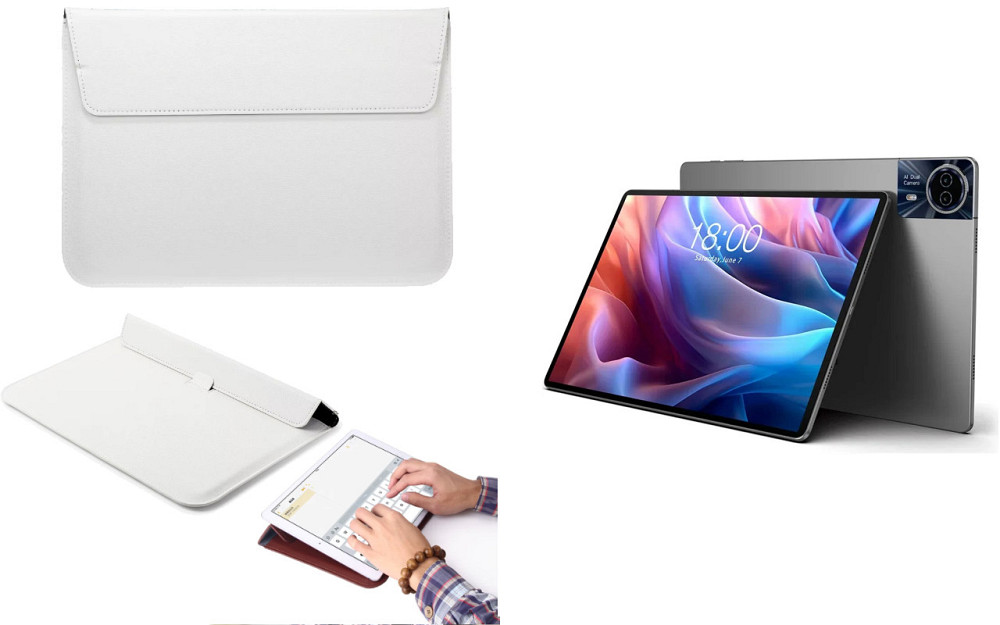 Чехол-конверт VitoCase для Teclast T65 Max, с функцией подставки для планшета Белый Киев - изображение 1