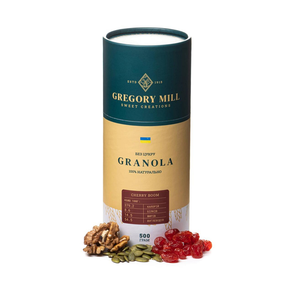 Гранола Gregory Mill Cherry Boom, 1000 г 12, Новое Киев - изображение 4