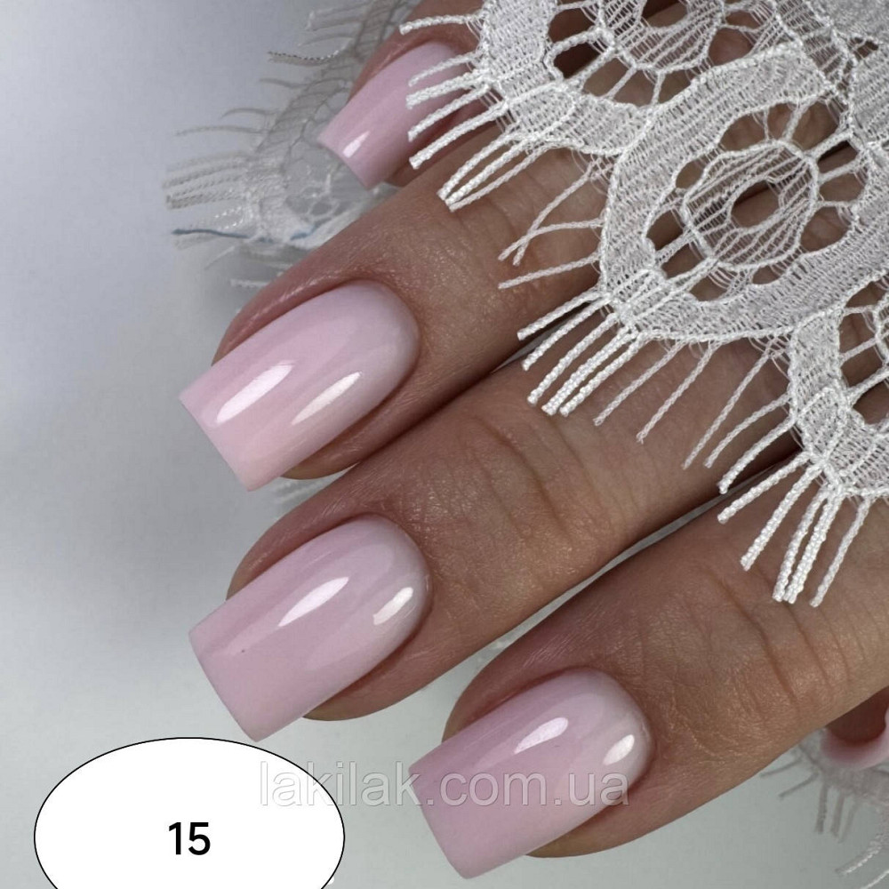 Гель для нарощення нігтів Crooz Creamy gel 15 (блідо-бузковий) 30мл Херсон - фото 1