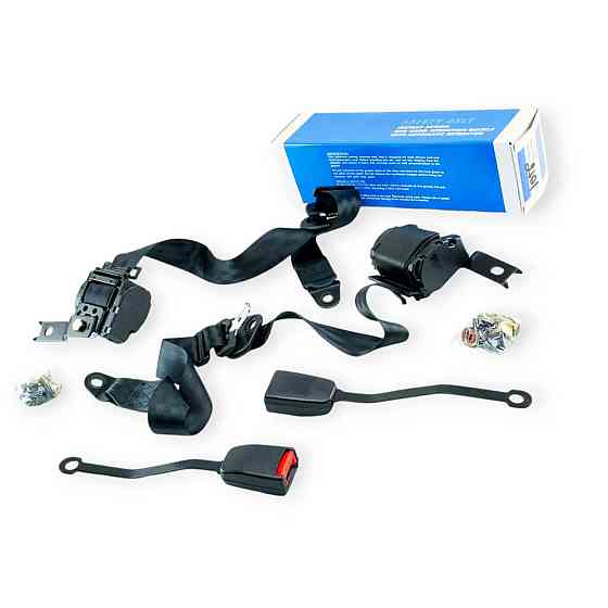 Ремені інерційні "3 крапки" ВАЗ-2107 (з болтами) пара, картонна коробка безпеки Мукачево