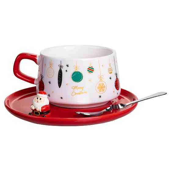 Новорічний різдвяний порцеляновий набір «Святковий ранок» 250 мл Yiwu FM-CS-10B Коломия