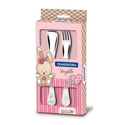 Набор столовых приборов Tramontina Baby Le Petit Рожевий 2 предмети (66973/015) Винница - изображение 1