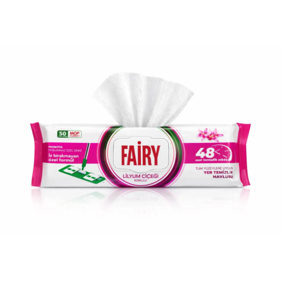 Серветки вологі для прибирання підлоги Fairy Lilyum з ароматом лілії 50 шт Львів