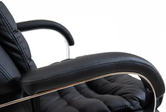 Офісне Крісло Керівника Richman Valencia Шкіра Lux Хром М2 AnyFix Чорний Дніпро