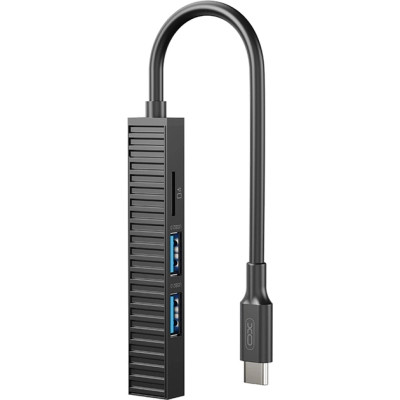 Концентратор XO USB-C 4-in-1 порти XO HUB014B.black (HUB014B.black) Вінниця - фото 1