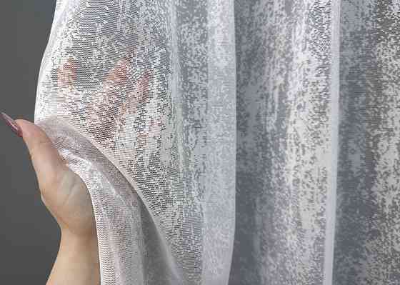 Короткий тюль VR-Textil 1941т Жаккард Белый 300х200 см (42-0915) Киев