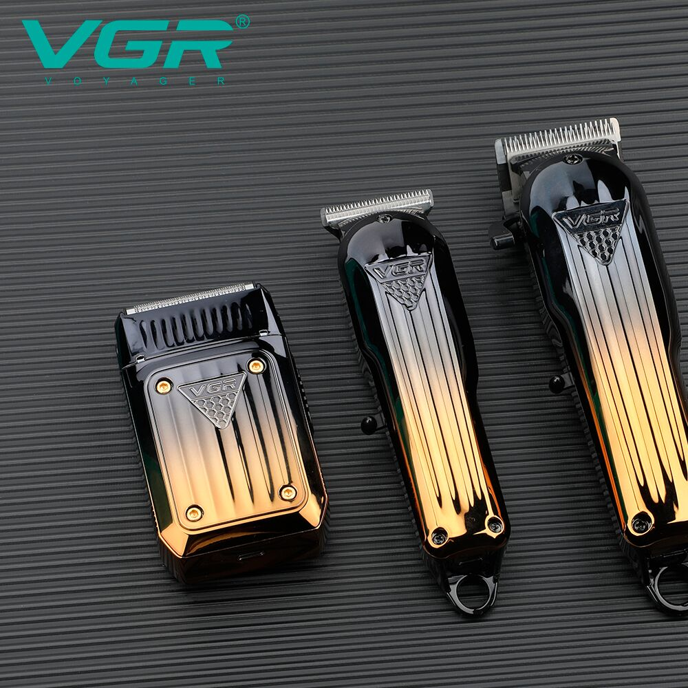 Набір для стрижки 3в1 VGR V-644 Black/Yellow: машинка, T-тример, шейвер, Li-Ion, 200 хв, LED, USB, чорно-жовтий Одеса - фото 3