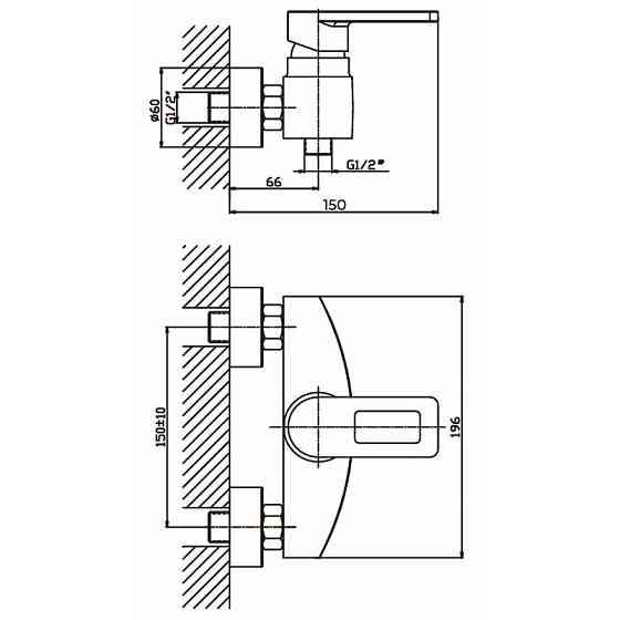 Душовий змішувач Haiba Gudini 003 (HB0147) для ванної Харків