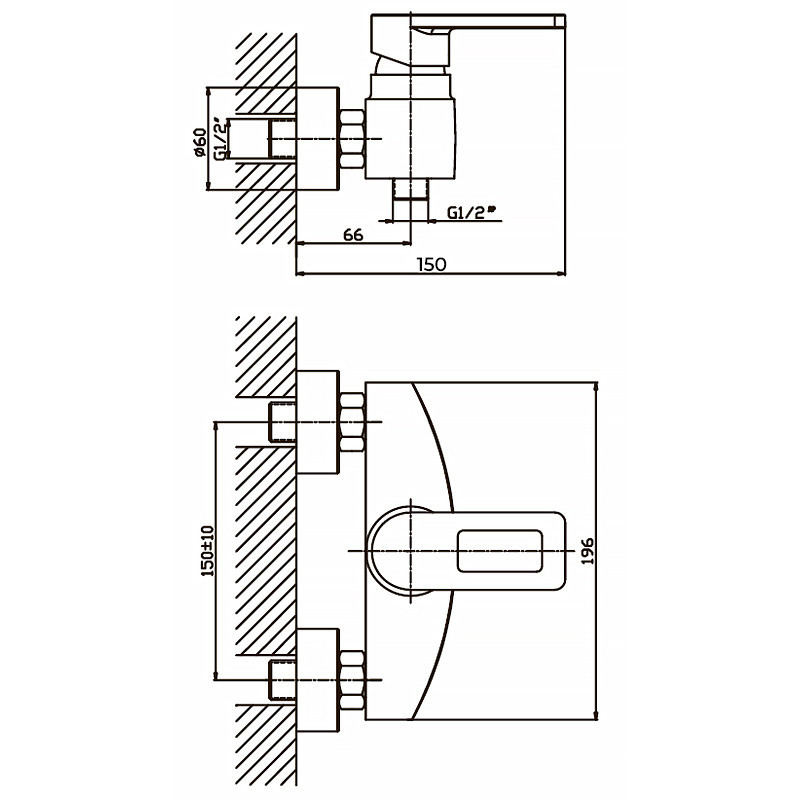 Душовий змішувач Haiba Gudini 003 (HB0147) для ванної Харків - фото 2