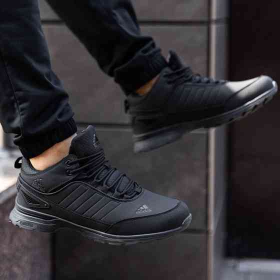 Зимові високі Кросівки Adidas GORE-TEX Чоловічі Чорні з МЕХОМ Адідас Гортекс (розміри: 41,42,43,44,45,46) Дніпро