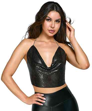 Чорний топ Cottelli Collection Metal Top black 2450542 S-L Sex Aura Київ