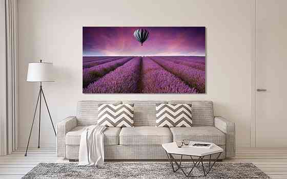 Картина полотно у вітальню / спальню  Поле Лаванди    MLP_396 ( 60х30см ) 70x140 см Київ