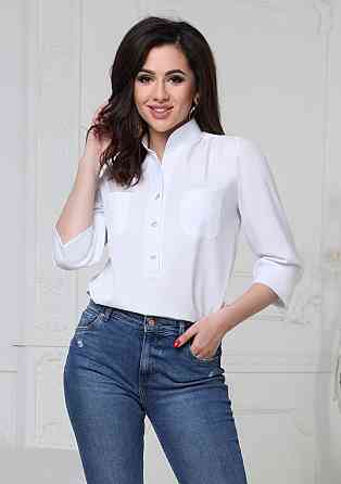 Жіноча блузка "Sellin" оптом | Батал 50-52, Білий Київ