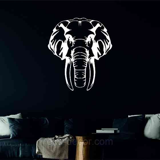 Декоративне настінне Панно  «Слон» , Декор на стіну 90*79 см, Білий Київ