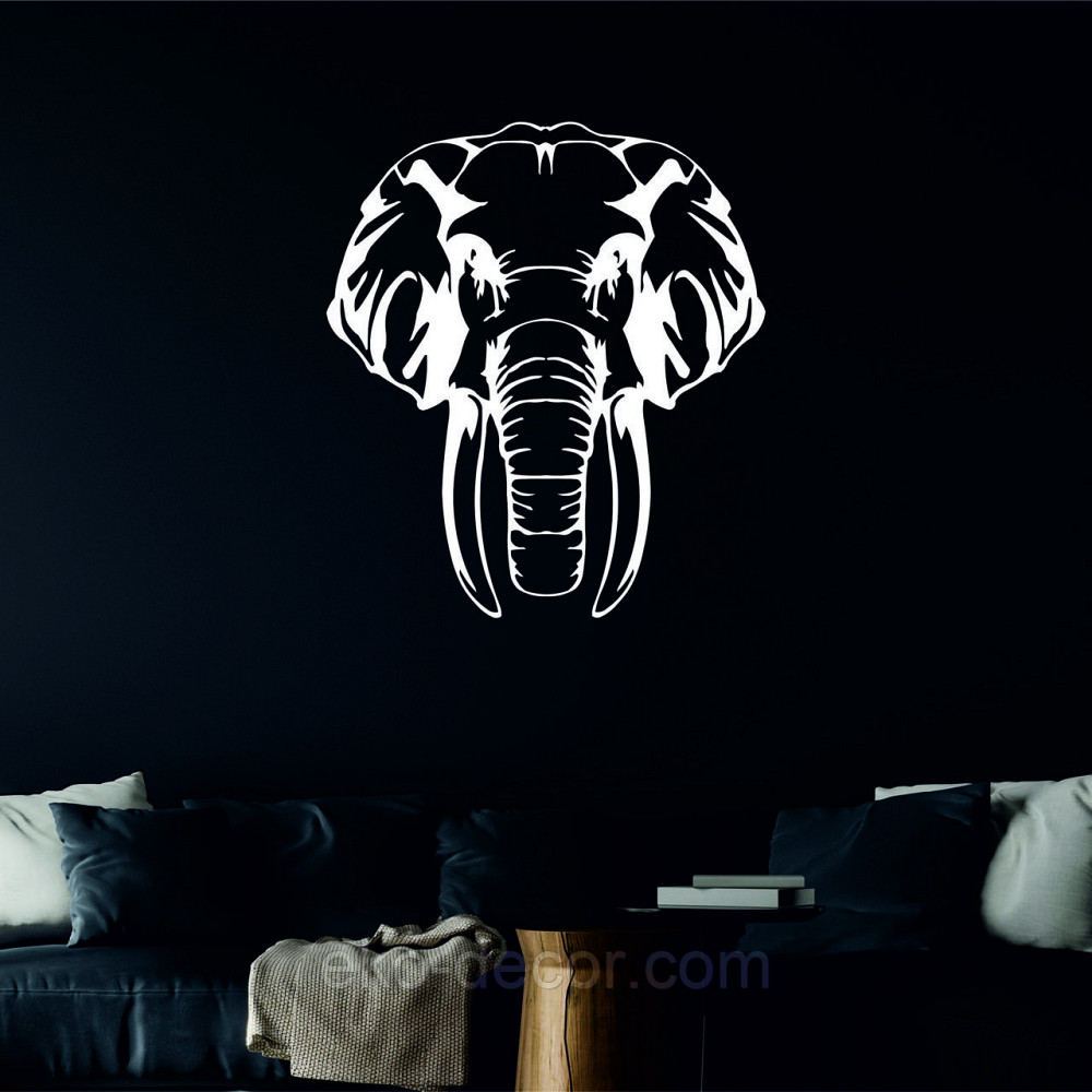 Декоративне настінне Панно  «Слон» , Декор на стіну 90*79 см, Білий Київ - фото 4