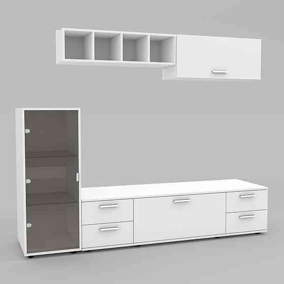 Стенка в гостиную Hugo-3, Белый, 2060х520х1700 Львов