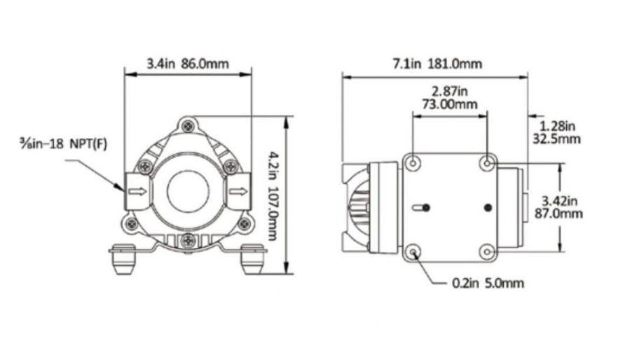 Автоматична Диафрагмовая Помпа Seaflo 7 Л/Хв 12В 3/8 Труба Київ - фото 5