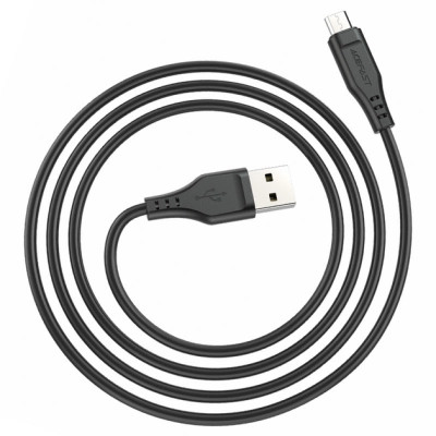Дата кабель USB 2.0 AM to Micro 5P 1.2m 2.4A TPE C3-09 black Acefast (6974316280880) Вінниця - фото 2