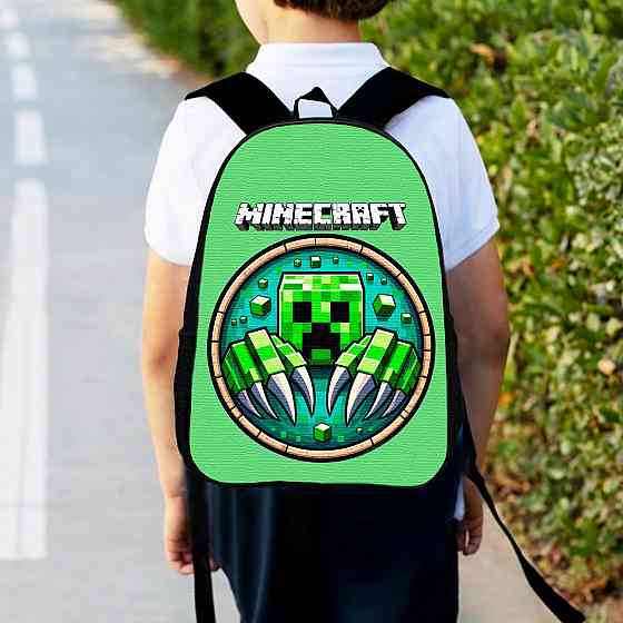 Рюкзак дитячий майнкрафт Кріпер "Minecraft" 34х27см, міський ранець для хлопчика (00526) Київ