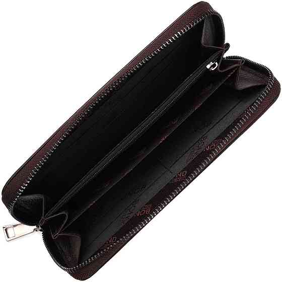 Зручний жіночий гаманець із натуральної зернистої шкіри BOND 21981 Коричневий Київ