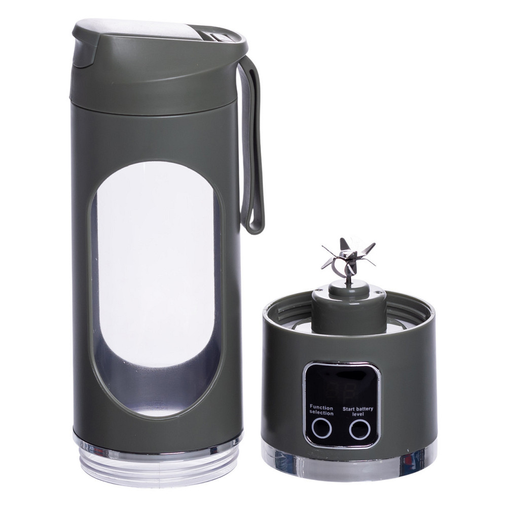 Портативный аккумуляторный блендер для смузи 450 мл Зеленый Киев - изображение 4