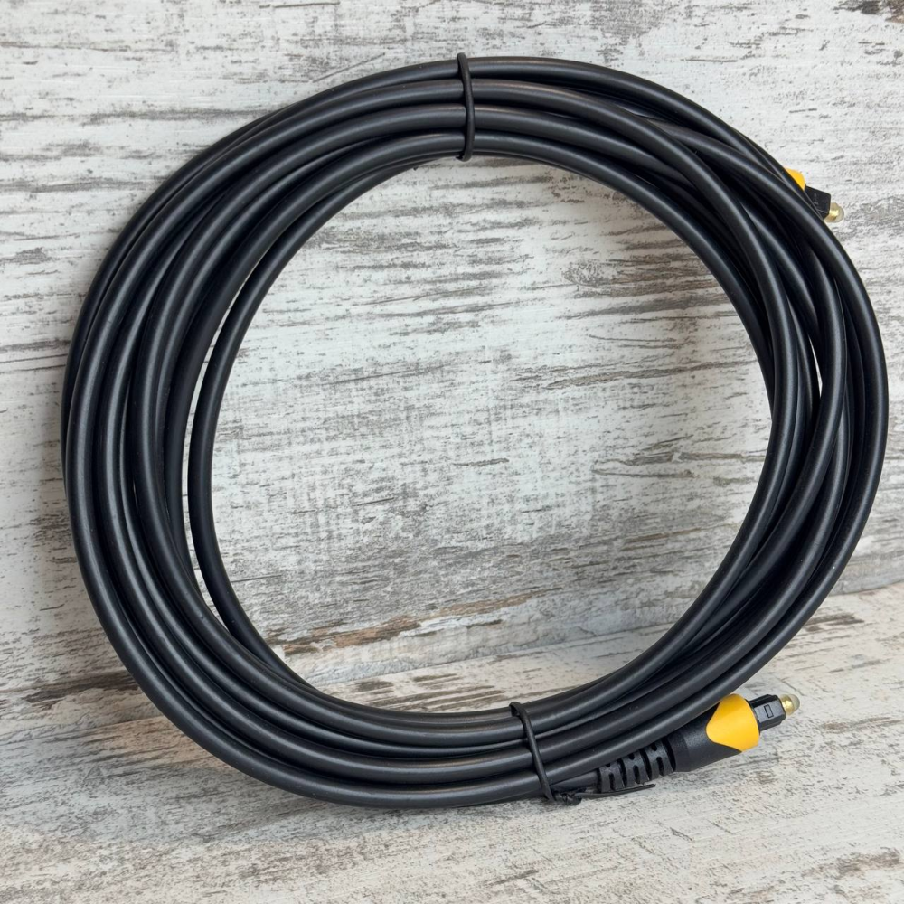 Аудіо кабель оптичний Toslink-Toslink 5 м OD5.0 для передачі багатоканального звуку Київ - фото 2