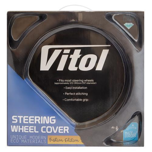 Чохол на кермо VLOD-24FA6 BK M чорний з хутром Харків - фото 10