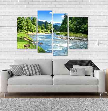 Модульна картина Гірська річка Art-124_4 Київ