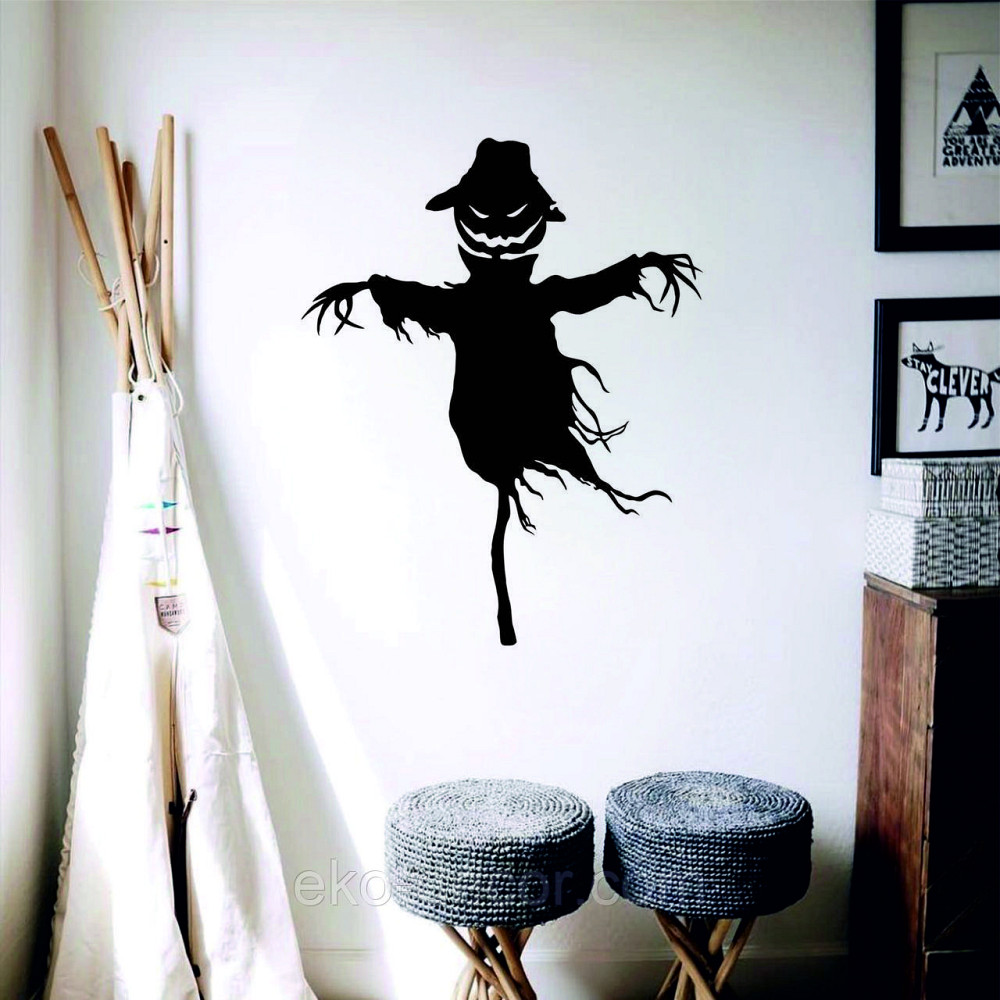 Декоративне настінне Панно «Пугало. Гелловін », Декор на стіну 90 * 71 см, Чорний Київ - фото 5