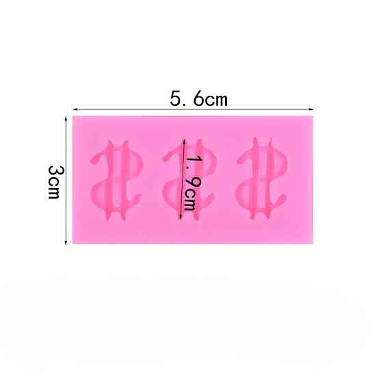 Молд силиконовый Доллар 56 на 30 мм розовый Киев