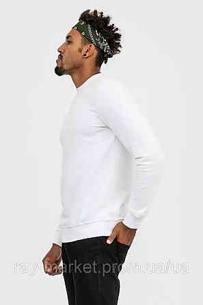 Світшот базовий Ray Basic полегшений чоловічий білий (U0302M-White) XL, Демісезонна, Тринитка з начосом (на флісі) Київ