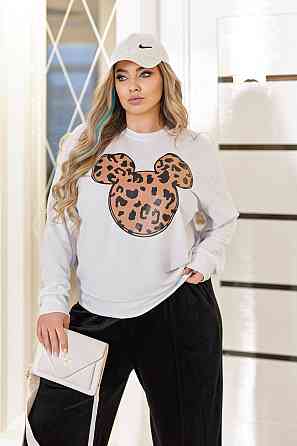 Трикотажний світшот жіночий "Sticker" | Батал Київ