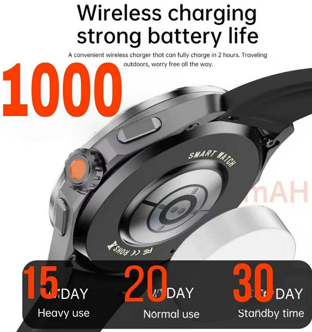 Смартгодинник: DT WATCH S4 ULTRA. NFC.GPS. 1000mAh.Compass. Київ - фото 4