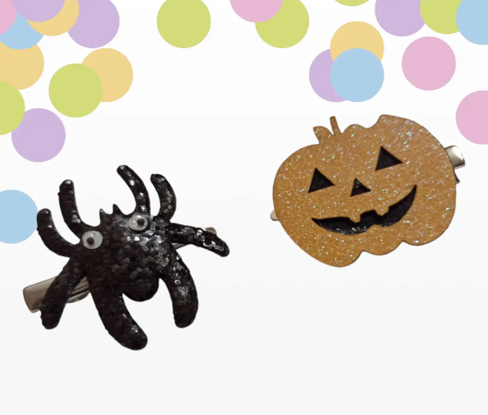 Заколки на Хелловін павук та гарбуз one size різнобарвний Київ - фото 3