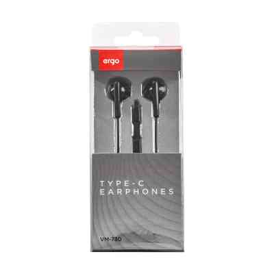 Навушники Ergo VM-730 Type-C Earphones Black (VM-730K) Вінниця