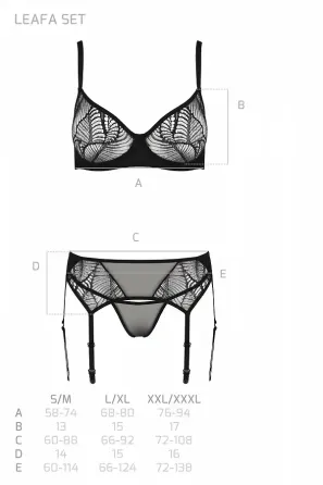 Комплект Passion LEAFA SET black S/M - ECO Passion Львів