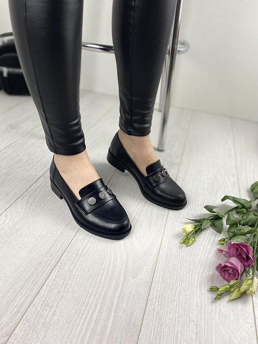 Vikttorio Туфлі жіночі VIKTTORIO ЖАЗИНА чорні (весна-осінь, шкіра натуральна) (2699) 36р. Коломия - фото 1