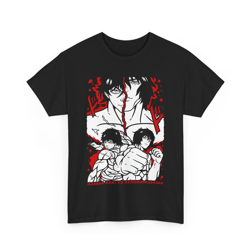 Футболка з аніме принтом Аніме Фігхт Бакі Вс оверсайз (S/M/L) Чорний AnimeJ0405 Дніпро - фото 4