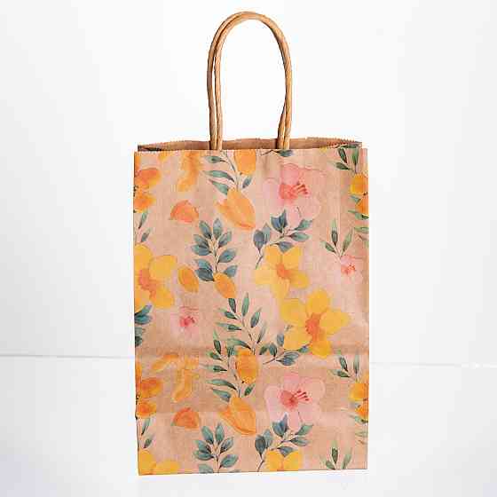 Набір подарункових крафтових пакетів з паперу 12 (шт.) гарні пакети для подарунків 15×8×21 (см) HP-10359-6Y Коломия