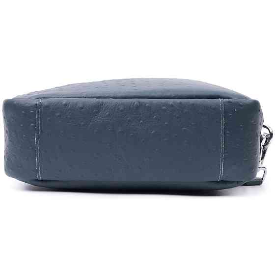 Интересная сумка для женщин из фактурной натуральной кожи Vintage 22661 Синяя Киев