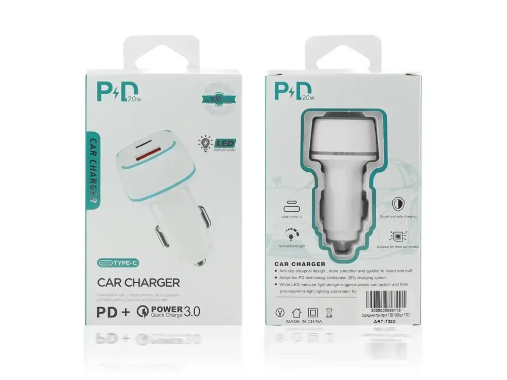 Автомобильное зарядное устройство YY-C01 12В 3А 20Вт QC3.0, USB+Type-C, быстрая и безопасная зарядка Одесса - изображение 12