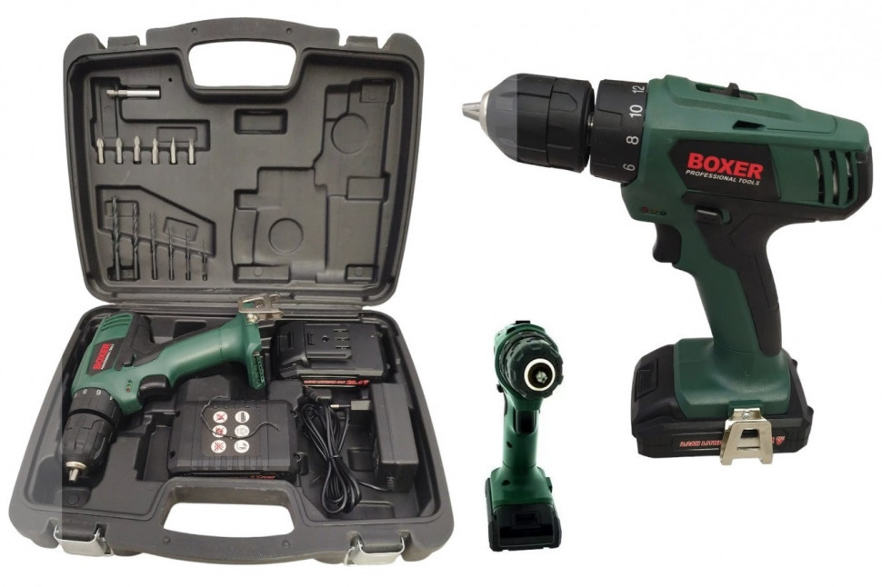 Аккумуляторный шуруповерт-дрель SR-019 18V, 2 батареи 1,5Ah, 2 скорости, LED подсветка, реверс Одесса - изображение 1