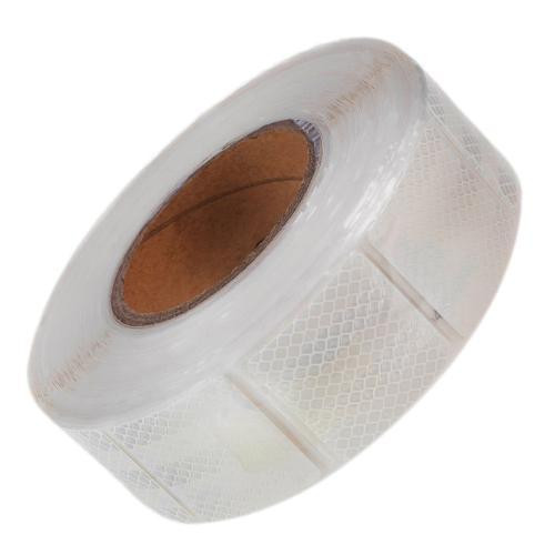 Светоотражающая лента 5 см x 25 м сегментированная 45x45 мм белая Харьков - изображение 1