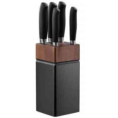 Набір ножів Ardesto Black Mars з дерев'яною підставкою 6 предметів (AR2020SW) Вінниця