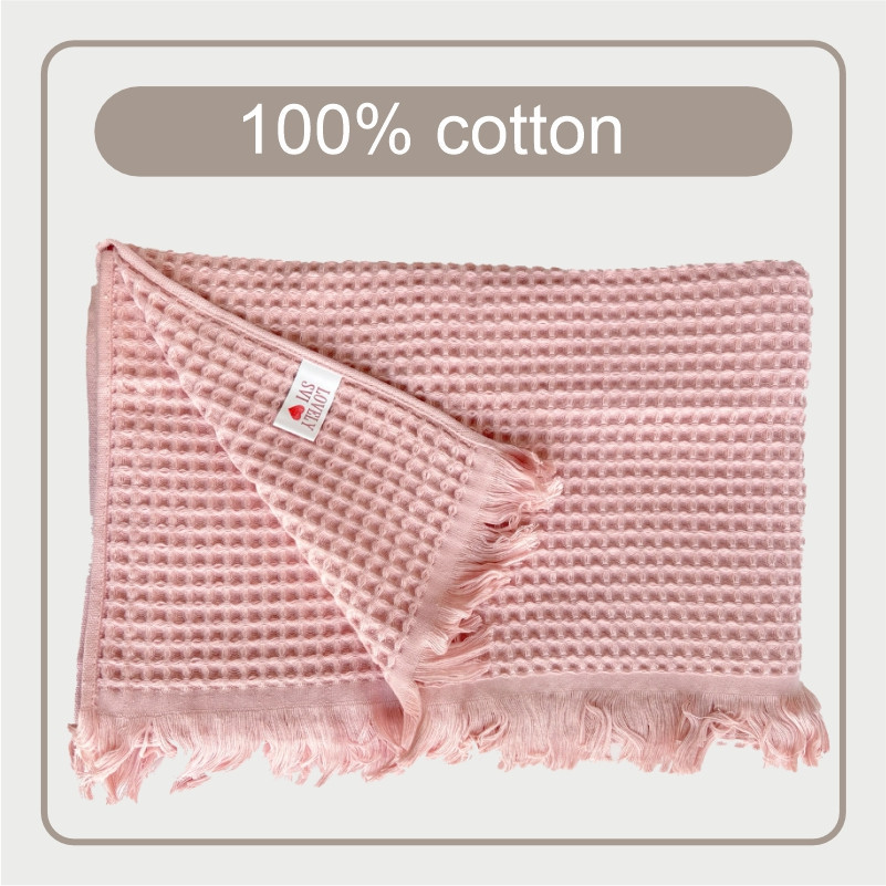 Вафельное полотенце Lovely Svi - хлопок - для ванной, отелей, спа - XXL 90х180 см - Розовый Киев - изображение 3