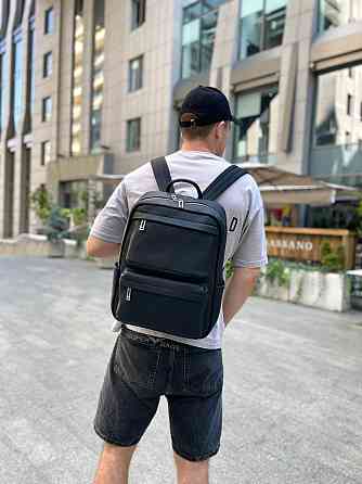 Повседневный мужской рюкзак из натуральной кожи черный современный портфель отличное качество Tiding Bag Киев